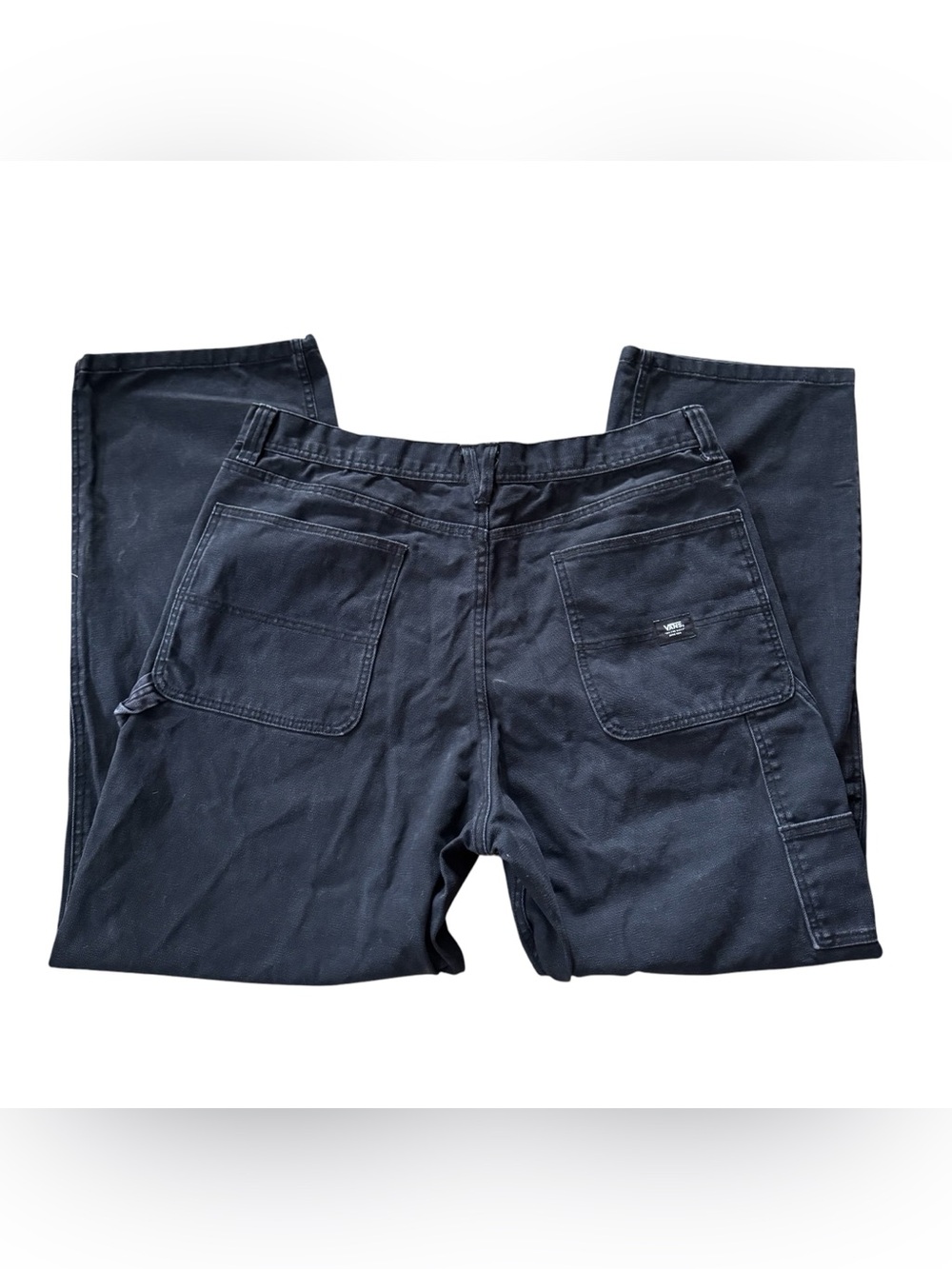 Vans Drill Chore Carpenter Pants Mens 38 Black Loose Fit Workwear Skate